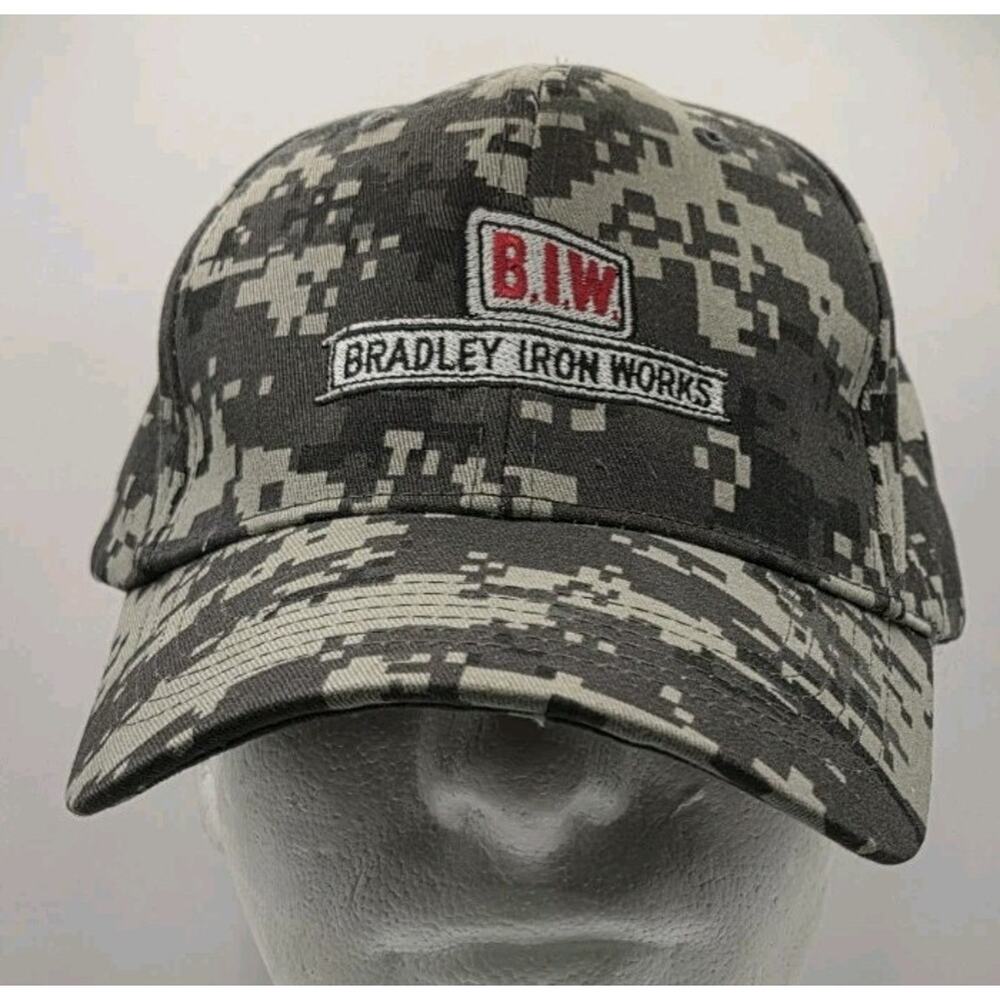 Bradley Iron Works Digital Camouflage Strapback Cap Baseball Hat Camo BIW ROTHCO